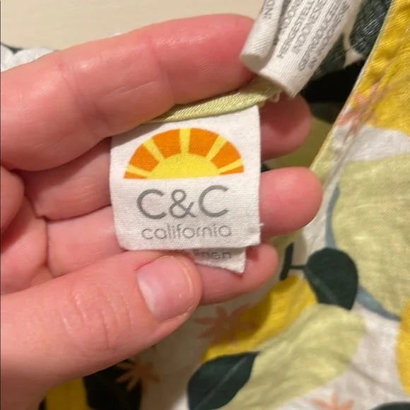 C&C California Lemon Print Midi Dress - Picture 2 of 6